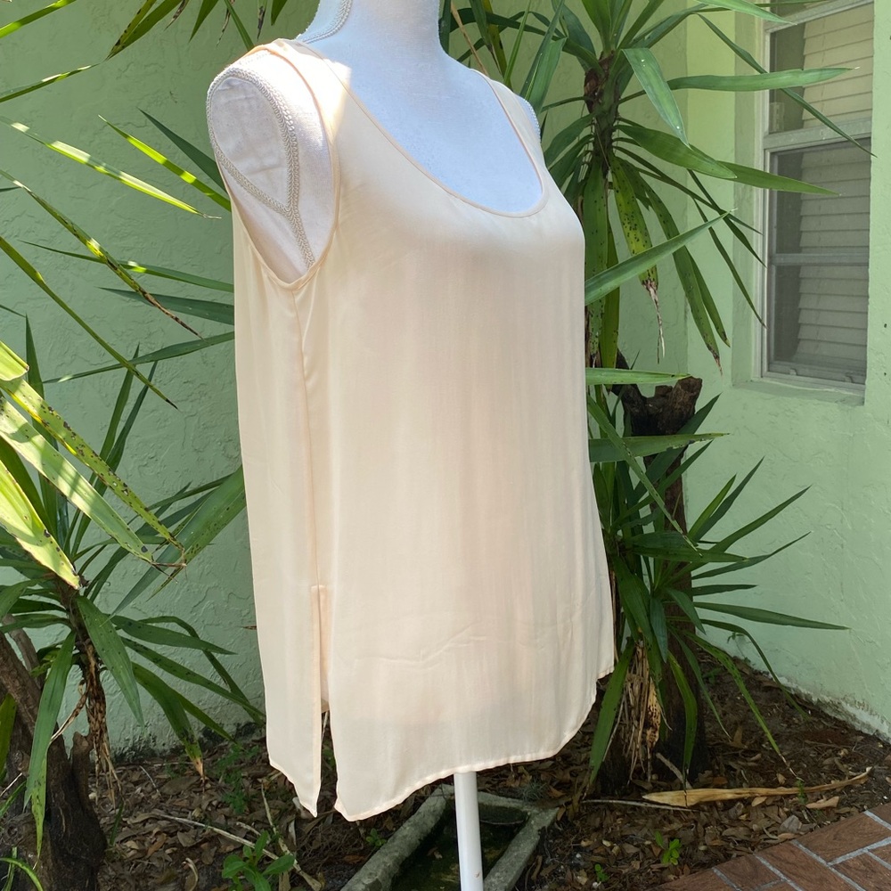 Silk Semi Sheer Nude Layer Tank